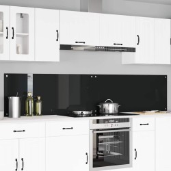Crédence de cuisine 2 pcs Noir 120 x 50 cm verre trempé 623721623721