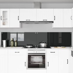 Crédence de cuisine 2 pcs Noir 120 x 50 cm verre trempé 623721623721