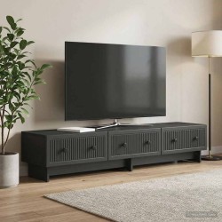 Meuble TV avec tiroir Noir 147 x 34,5 x 30 cm Bois d'ingénierie 623724623724