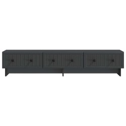 Meuble TV avec tiroir Noir 147 x 34,5 x 30 cm Bois d'ingénierie 623724623724