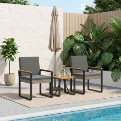Ensemble de meubles d'extérieur 3 pcs Gris et Gris foncé 623730623730
