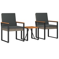 Ensemble de meubles d'extérieur 3 pcs Gris et Gris foncé 623730623730