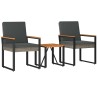 Ensemble de meubles d'extérieur 3 pcs Gris et Gris foncé 623730623730