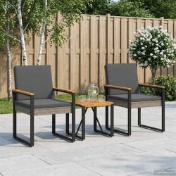 Ensemble de meubles d'extérieur 3 pcs Gris et Gris foncé 623730623730
