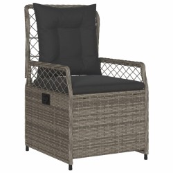 Ensemble à manger de jardin 5 pcs coussins gris résine tressée 623731623731