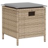 Ensemble de canapé de jardin 6 pcs avec coussins en forme de L beige résine tressée 623733623733
