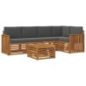 Ensemble de canapé d'angle 6 pcs Naturel et Anthracite 623736623736