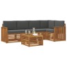Ensemble de canapé d'angle 6 pcs Naturel et Anthracite 623736623736