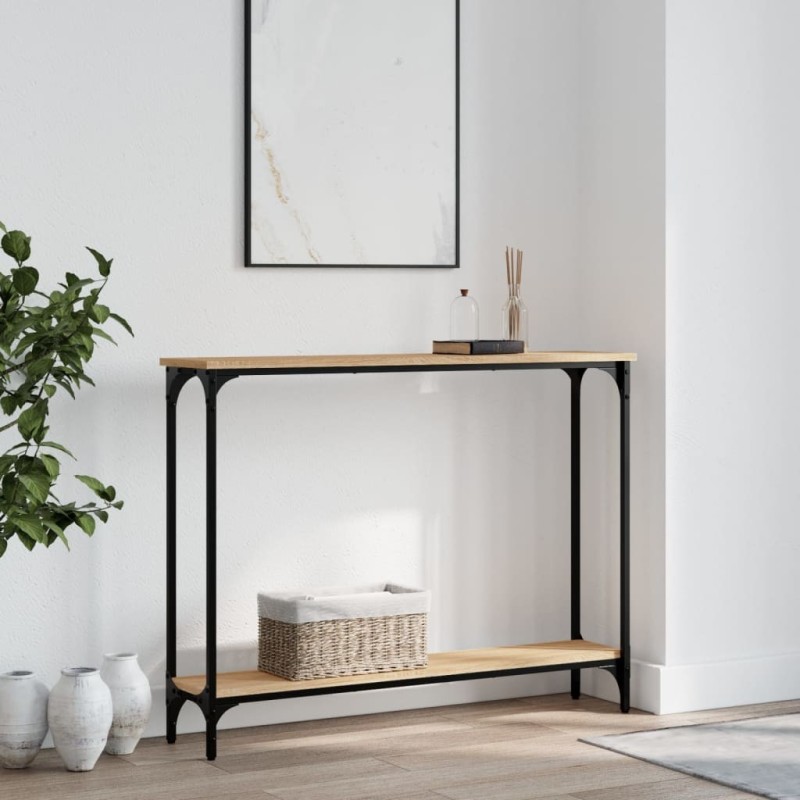 Table console chêne sonoma 100x22,5x75 cm bois d'ingénierie 623741623741