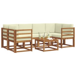 Ensemble de canapés d'extérieur 7 pcs Naturel et Crème 623745623745