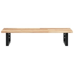 Étagère de vasque murale acier et bois massif d'acacia 623746623746