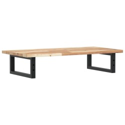 Étagère de vasque murale acier et bois massif d'acacia 623746623746