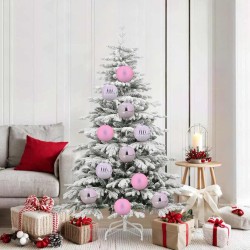 Ensemble de Boules de Noël XL 9 pc Rose Plastique 623749623749
