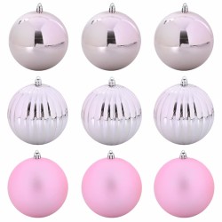 Ensemble de Boules de Noël XL 9 pc Rose Plastique 623749623749