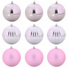 Ensemble de Boules de Noël XL 9 pc Rose Plastique 623749623749