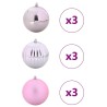 Ensemble de Boules de Noël XL 9 pc Rose Plastique 623749623749