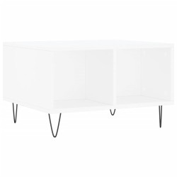 Table basse Blanc 60x50x36,5 cm Bois d'ingénierie 623755623755