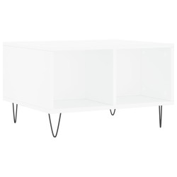 Table basse Blanc 60x50x36,5 cm Bois d'ingénierie 623755623755