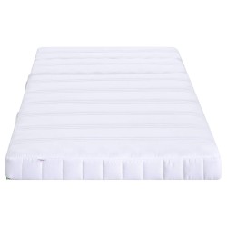 Matelas en mousse extensible 80 x 200 cm Blanc 623756623756