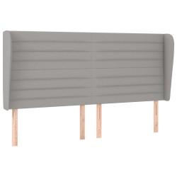 Tête de lit avec oreilles Gris clair 203x23x118/128 cm Tissu 623757623757