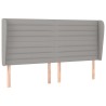 Tête de lit avec oreilles Gris clair 203x23x118/128 cm Tissu 623757623757