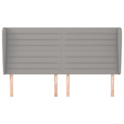Tête de lit avec oreilles Gris clair 203x23x118/128 cm Tissu 623757623757