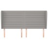 Tête de lit avec oreilles Gris clair 203x23x118/128 cm Tissu 623757623757