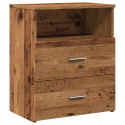 Tables de chevet 2 pcs vieux bois 50x32x60 cm bois d'ingénierie 623758623758