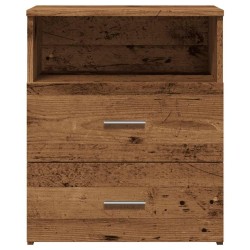 Tables de chevet 2 pcs vieux bois 50x32x60 cm bois d'ingénierie 623758623758