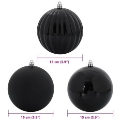 Ensemble de Boules de Noël XL 9 pc Noir Plastique 623759623759