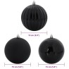 Ensemble de Boules de Noël XL 9 pc Noir Plastique 623759623759