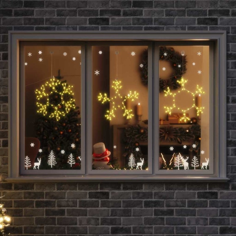 Flocon de neige de Noël Blanc chaud 44,5 x 38 cm PVC 623760623760