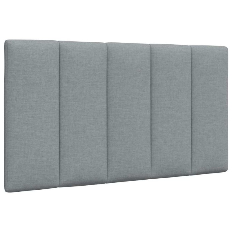 Coussin de tête de lit Hanko gris clair 80 cm tissu 623763623763