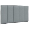 Coussin de tête de lit Hanko gris clair 80 cm tissu 623763623763
