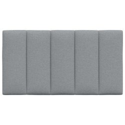 Coussin de tête de lit Hanko gris clair 80 cm tissu 623763623763