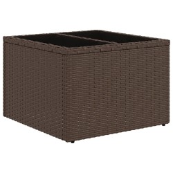 Ensemble de canapé de jardin 5 pcs avec coussins marron résine tressée 623765623765