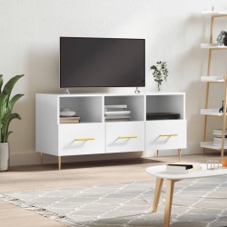 Meuble TV Blanc brillant 102x36x50 cm Bois d'ingénierie 623766623766