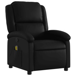 Fauteuil de massage inclinable noir similicuir 623771623771