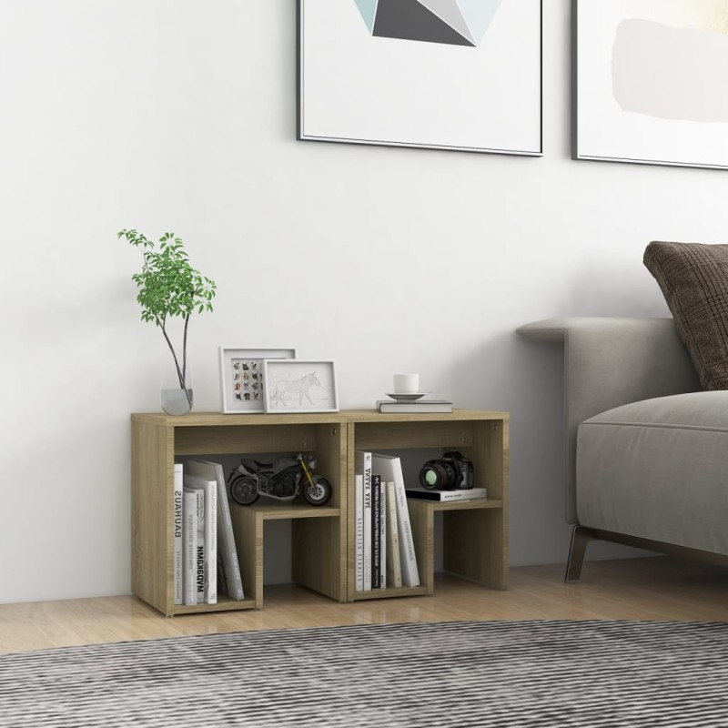 Tables de chevet 2pcs chêne sonoma 40x30x40cm bois d'ingénierie 623775623775