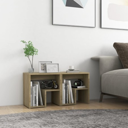 Tables de chevet 2pcs chêne sonoma 40x30x40cm bois d'ingénierie 623775623775
