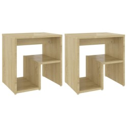 Tables de chevet 2pcs chêne sonoma 40x30x40cm bois d'ingénierie 623775623775