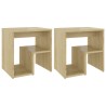 Tables de chevet 2pcs chêne sonoma 40x30x40cm bois d'ingénierie 623775623775