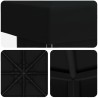 Pavillon 3 x 3 m Noir Polyester et Acier 190 gsm 623776623776