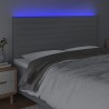 Tête de lit à LED Gris clair 200x5x118/128 cm Tissu 623778623778