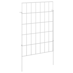 Clôture de jardin avec piquets 24 pcs 35 x 50 cm Mesh Argenté 623780623780
