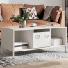 Table basse blanc 101,5x50x43,5 cm acier laminé à froid 623783623783