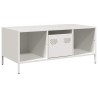 Table basse blanc 101,5x50x43,5 cm acier laminé à froid 623783623783