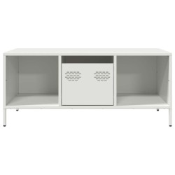 Table basse blanc 101,5x50x43,5 cm acier laminé à froid 623783623783
