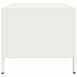 Table basse blanc 101,5x50x43,5 cm acier laminé à froid 623783623783