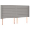 Tête de lit à LED Gris clair 203x16x118/128 cm Tissu 623788623788